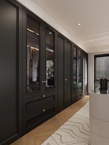 Custom Luxury French Style Walk-In <strong>Closet</strong> with Center Island <strong>Big</strong> Wardrobe from Villas Designs for Bedroom Furniture - Product Image 5