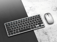 Direkt vom Hersteller Ultra-Dünne Wiederaufladbare Kabellose Tastatur und Maus Kombination für PC Laptop und Tablet - Ideal für Büronutzung