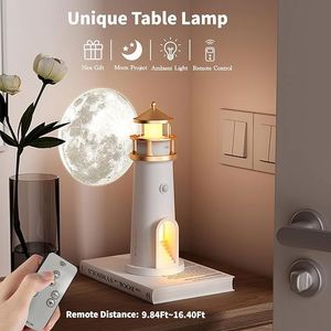 Modern LED Night <b>Light</b> Speaker Projection Touch Control Battery Operated Warm White Dimmable ABS Kids Bedroom Living Room Home - Product Image 4