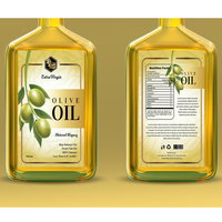 Impression personnalisée imprimée privée fabricant d'autocollant d'étiquetage d'emballage auto-adhésif logo étiquettes pour bouteilles d'huile d'olive