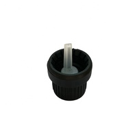Bouchon de compte-gouttes Euro 18mm noir inviolable Pilfer Proof bouteille d'huile essentielle bouchon à vis en plastique avec Insert de compte-gouttes court