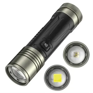 xhp360 30W LED strong light long-range intelligent power display aluminum alloy tactical flashlight zoomable rechargeable torch