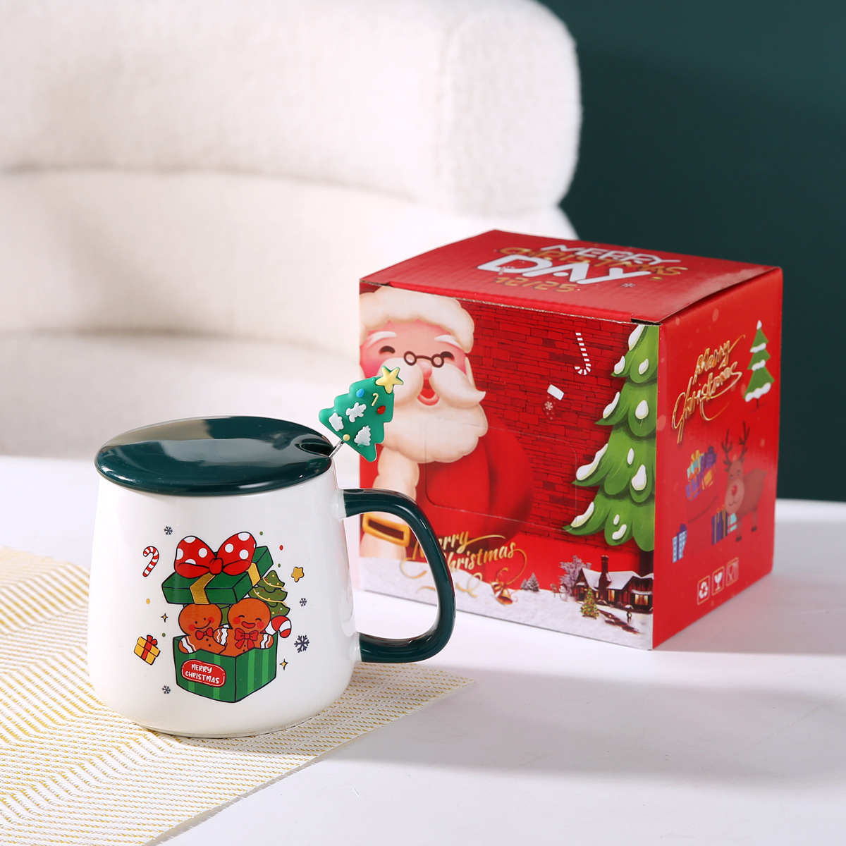 Christmas gift [Ceramic lid, colorful box]