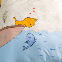 Ensemble de literie pour enfants 100 % coton, ensemble de draps de vente en gros direct d'usine