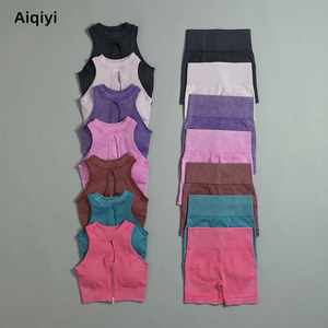 Groothandel Populaire Sport Tank Top Compressie Butt Leggings Actieve Kleding Workout Gym Fitness Kleding Sets Sport Kleding Vrouwen Set - Product Image 4