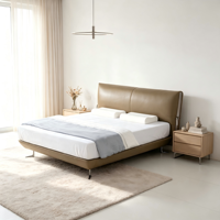 Lit en fer rembourré en cuir noir moderne et confortable avec rangement, taille King/Queen, cadre en bois assemblé, chambre à coucher V568, garantie 1 an