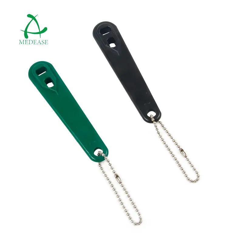 MEDEASE Durable ABS Plastic Green/Black Medical Plastic Oxygen Cylinder Wrench With Chain CGA 870