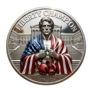 Moneda Conmemorativa de la Leyenda de Rocky 1976-2026, Artesanía Metálica, Decoración, Adorno, Regalo para Fans - Product Image 5
