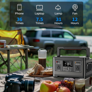 Station d'alimentation portable 500W avec batterie LiFePO4 520Wh, générateur solaire MPPT 1000W pour voiture, camping en plein air, maison, alimentation de secours d'urgence - Product Image 5