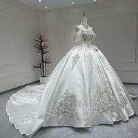 Robes de mariée Jancember XX46 Royal Halter en satin avec dentelle à motifs de cristaux pour femmes