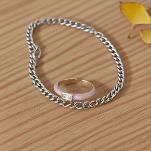 Geometric <b>Titanium</b> Steel Gold Plated <b>Ring</b> For Women Gift Jewelry - Product Image 5