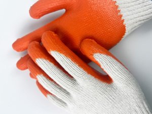 Guantes de Trabajo Recubiertos de Látex Naranja, Antideslizantes, Duraderos y de Seguridad - Product Image 5