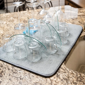Absorbable Microfiber <strong>Dish</strong> Drying Mats for Kitchen Countertop Drying <strong>Pads</strong> for <strong>Dishes</strong> <strong>Absorbent</strong> - Product Image 3