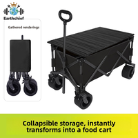 Chariot de camping pliable ultra-léger et portable pour l'extérieur, idéal pour le camping-car, les marchés et les courses
