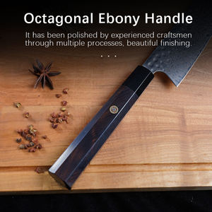 <span class=keywords><strong>Couteau</strong></span> <span class=keywords><strong>Santoku</strong></span> japonais <span class=keywords><strong>de</strong></span> haute qualité <span class=keywords><strong>de</strong></span> 7 pouces 67 couches <span class=keywords><strong>couteau</strong></span> <span class=keywords><strong>de</strong></span> <span class=keywords><strong>chef</strong></span> en acier damas SKD11 noyau en acier manche en ébène - Product Image 4