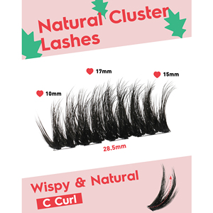 Wholesale Bulk <b>Individual</b> Professional Synthetic Hair Cruelty-Free Starter 30d 40d 50d Diy Segment Strip Eyelash <b>Cluster</b> - Product Image 3