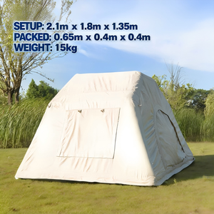 Carpa Inflable Oxford Gruesa, Impermeable, para las Cuatro Estaciones, con Costuras Dobles Termoselladas, Eléctrica y Manual, para 3-4 Personas, Resistente a los Rayos UV - Product Image 5