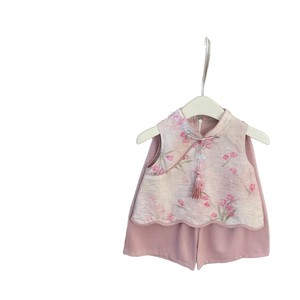 Tongxingyuan Baby Girls Pink Embroidered Cheongsam Set Traditional Chinese Style Party Wear Thin Fabric - Product Image 5