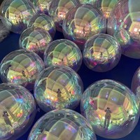 Boule miroir gonflable irisée en PVC réfléchissant pour événements, fêtes, affichage publicitaire et structures gonflables