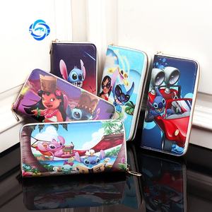 Encantadoras bolsas de teléfono antipérdida de puntada de dibujos animados, billetera con cremallera, tarjetero, monedero, regalos para niños, monedero portátil de cuero PU personalizado - Product Image 1