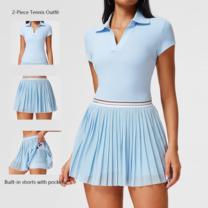 New POLO Shirt Golf Tennis <strong>Skirt</strong> Suit Sports Quick-drying Running <strong>Skirt</strong> Outdoor Leisure Pickleball Plus Size Sportswear Set - Product Image 1