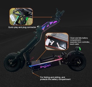 Stock USA, livraison gratuite, scooter électrique adulte à deux roues, pneus larges de 13 pouces, NFC, 72V, 10000W, puissant, en alliage d'aluminium, lumière RGB, application - Product Image 6