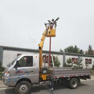 HAOY Mini máquinas de construcción de calles de elevación Radio Control 1,3 toneladas para manipulador de pluma de nudillo portátil Camión grúa