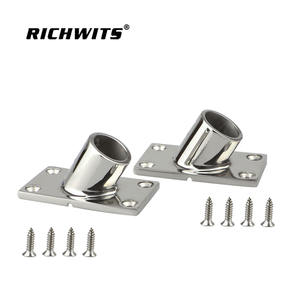 Accessoires de quincaillerie marine, base de tube à 60 degrés, acier inoxydable 316, base de tube carré, accessoires de yacht, assemblage de tube en acier inoxydable - Product Image 2