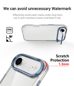 Custodia Protettiva in Metallo con Supporto per Lenti per <span class=keywords><strong>iPhone</strong></span> 17 Air 16E 15 14 Plus 13 <span class=keywords><strong>12</strong></span> Mini 11 17 Pro Max, <span class=keywords><strong>Cover</strong></span> Antiurto in TPU Morbido - Product Image 2