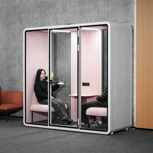 Cabina Telefónica Acústica Móvil para Oficina, Sala de Oficina Removible con Muebles - Product Image 1