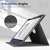 NET-CASE PU Cuir Antichoc Smart Cover Tablet Case Pour BOOX Note Air 2 / Air 2 Plus 10.3 pouces 360 Rotation Tablet Case