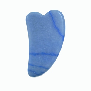 Tabla de Gua Sha de Aventurina Azul Natural Pulida a Mano para Drenaje Linfático Facial y Masaje Relajante de la Piel Corporal - Product Image 4