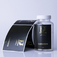 Étiquettes autocollantes personnalisées en feuille d'or pour emballage, étanches, avec logo UV privé et impression adhésive pour bouteilles de produits