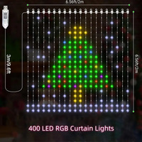App Control Christmas Smart RGB Pixel Adressable Lumières Rideau Intérieur DIY Motif Led Décoratif Rideau Lumières