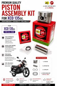 ชุดประกอบลูกสูบสำหรับ Bajaj XCD 135cc 54.00 มม. แหวนลูกสูบ OEM ผิวเคลือบดีบุก ชุดซ่อมเครื่องยนต์มอเตอร์ไซค์คุณภาพพรีเมียม - Product Image 4