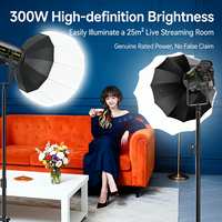 Lumière vidéo LED 300W professionnelle COB, éclairage continu |   Lampe de studio à intensité variable bicolore CRI 95+ 2800-6500K pour YouTube