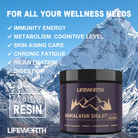 Résine de Shilajit Pur de l'Himalaya 30g 50g pour Étiquettes Personnalisées, Gel Riche en Acides Fulviques et Humiques, Soutien Immunitaire Adulte, Livraison en Une Semaine
