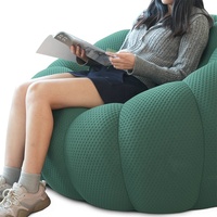 Canapé d'angle modulable convertible moderne avec tissu capitonné, emballage compressé, design pouf pour salon