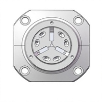 Mandrin hydraulique vertical JHS-80 à pince en caoutchouc, à trou traversant, pour fixation d'outils CNC stationnaire sur machine de perçage et de fraisage