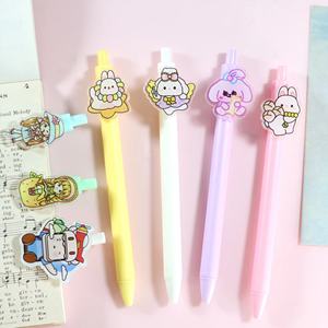 Adornos de Plástico para Lápices con Diseño de Dibujos Animados, Estilo Romántico, Color de Moda, Acrílico Suave, Clip de Goma - Product Image 2