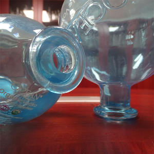 1L 34oz Bouteilles en verre de vodka biologique océanique peintes en bleu sur mesure de la plus haute qualité avec <span class=keywords><strong>bouchon</strong></span> en verre - Product Image 6