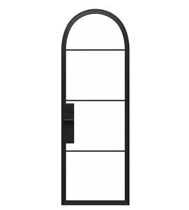 קשת פלדה דלתות ברזל יצוק צרפתית דלת זכוכית פנים וחוץ נדנדה דלתות - Product Image 2