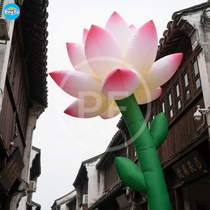 Personalizado 10M respiración inflable flor de loto escenario al aire libre decorativo Led gigante inflable Lotus modelo para fiesta inflable - Product Image 2