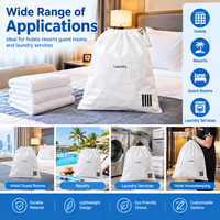 Tas Laundry Hotel Plastik LDPE Custom Langsung dari Pabrik dengan Tali Serut dan Logo