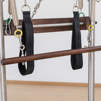 Machine de Pilates Reformer demi-tрапèze réglable avec logo personnalisé, multifonctionnelle, en bois de noyer, pour usage commercial, tour écologique