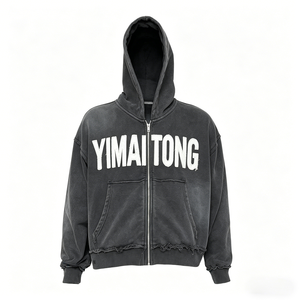 Custom Color Logo Craft Wholesale Cotton Men's Hoodies Sweatshirts Pullover Streetwear Heavyweight 555 Hoodie <b>for</b> Men - Product Image 3