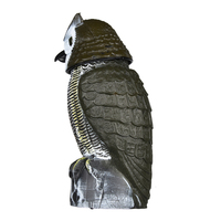 NBBX Capteur PIR en forme de hibou à énergie solaire en plastique de haute qualité Répulsif d'animaux pour oiseaux, chiens et chats pour la cour, le jardin et la pelouse.
