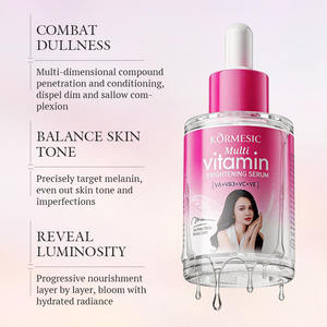 KORMESIC - Suero Facial Iluminador Multivitamínico Orgánico de 30 ml, Etiqueta Privada al por Mayor, Iluminador VC, Brillo Radiante, Equilibrio del Tono de Piel - Product Image 3