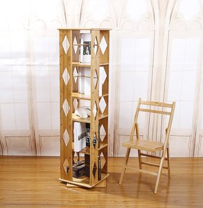 Phong cách hiện đại 5 tier quay vòng book shelf tre thang tủ sách - Product Image 3