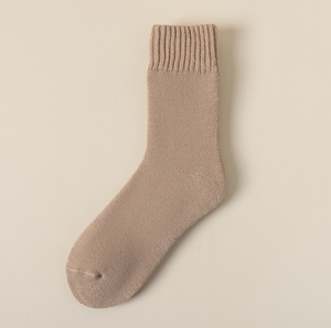 Venta al por mayor acogedores calcetines de lana de punto de color sólido 2025 moda suave y cómodo grueso <span class=keywords><strong>Merino</strong></span> calcetines de lana Crew - Product Image 6